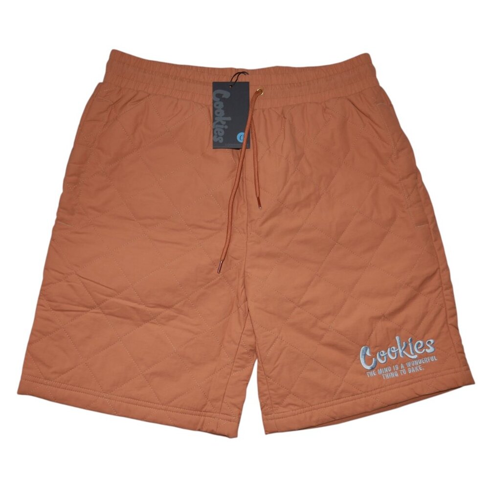 Cookies Men's Workwear Quilted Nylon Shorts Size S (30-32) Rust Brown NWT
